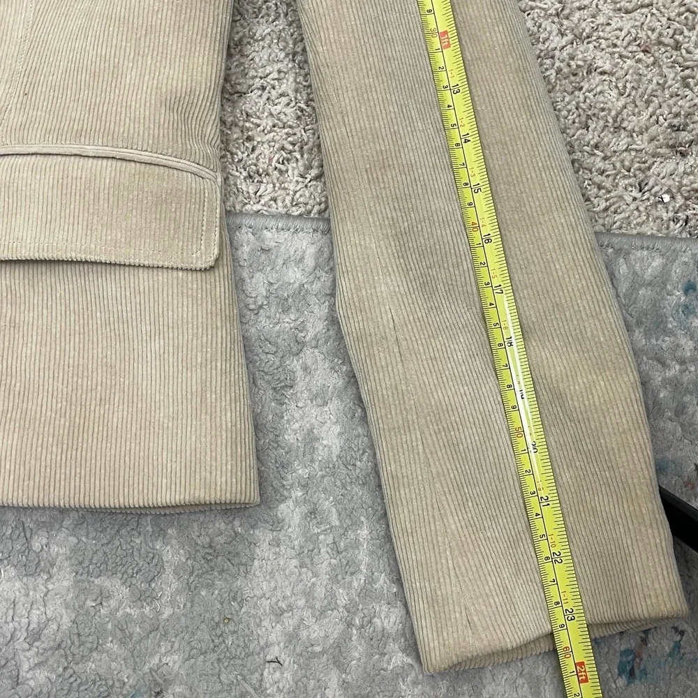 Jenne Maac Corduroy Jacket Womens M/8 Tan Button Closure Lined‎ Vintage USA Y2K